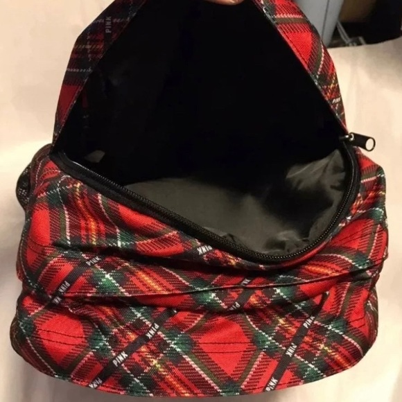 NWT VS Pink Campus Backpack bookbag Plaid red. main image 6